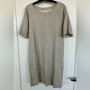 J. Crew gray sweatshirt dress with back zipper detail, M